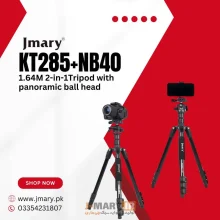 خرید سه پایه جی ماری JMARY KT285+NB40 توپی پانوراما 2در1 +🎁هدیه