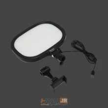 تصویر پنل نور ثابت جی ماری 9 اینچی با گیره گوشی مدل Jmary FM-58R | نورپردازی حرفه‌ای برای تولید محتوا